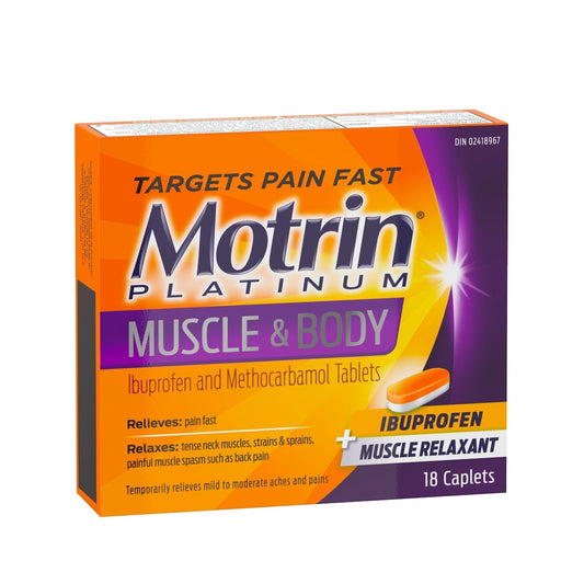 Motrin Platinum Muscle & Body Pain Relief Caplets 18-Pack