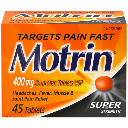 Motrin IB 400mg Super Strength Tablets, 45 Count