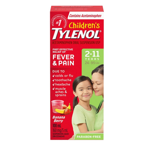 Children's Tylenol Banana Berry Liquid 100mL
