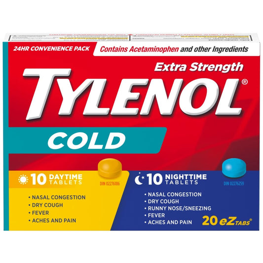 Tylenol Extra Strength Cold Relief Day & Night Tablets 20-Pack