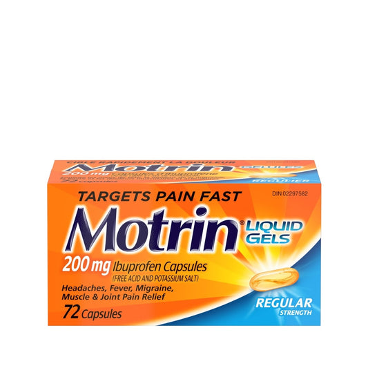 Motrin IB Liquid Gels 200mg - 72 Capsules