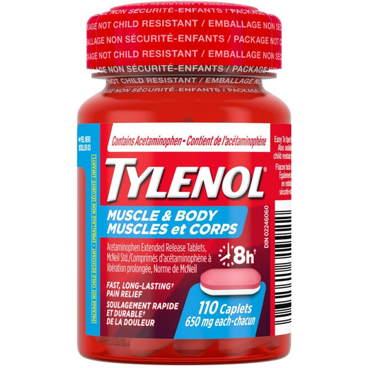 Tylenol Muscle & Body Pain Relief Caplets 110 Count