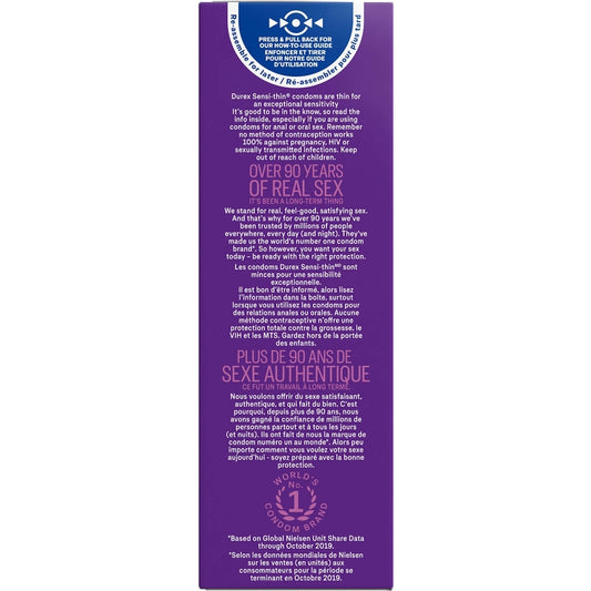 Sensi-Thin Ultra-Thin Lubricated Condoms, 12-Pack