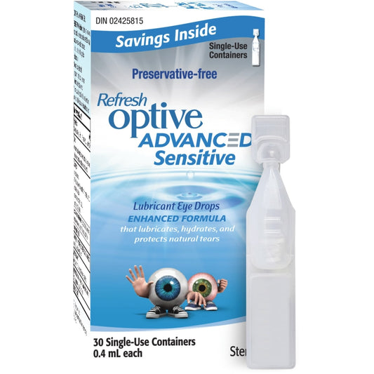 Refresh Optive Advanced Sensitive Eye Drops 30 x 0.4ml