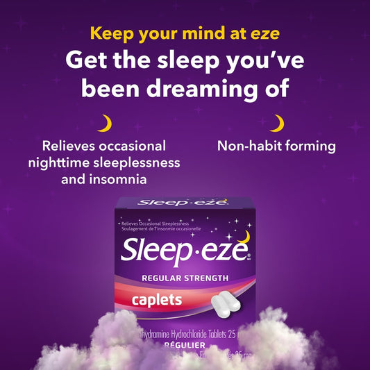 Sleep-Eze Regular Strength Sleep Aid Caplets 25mg - 20 Count