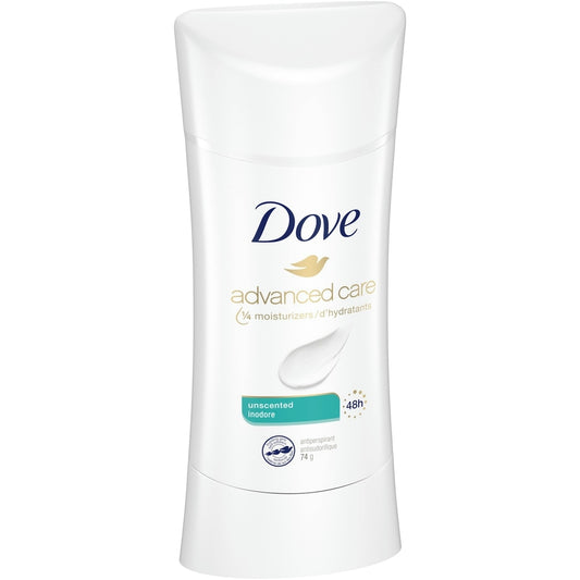 Dove Advanced Care Unscented Antiperspirant Stick 74g