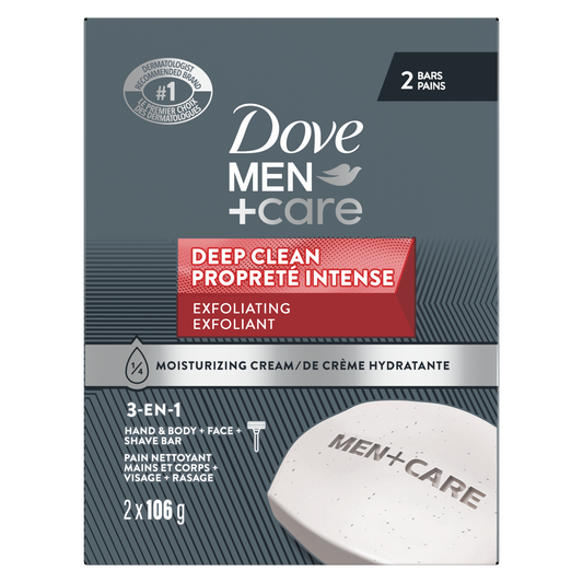 Men+Care Deep Clean Bar Soap 2-Pack (106g Each)