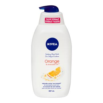 NIVEA Orange & Avocado Oil Body Wash Pump 887ml