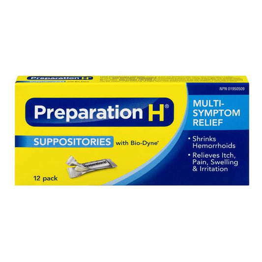Preparation H Hemorrhoidal Suppositories 12-Pack