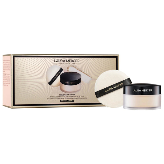 Indulgent Icons Translucent Loose Powder & Velour Puff Duo Gift Set