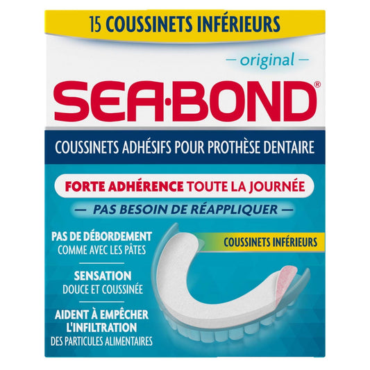 Sea Bond Denture Adhesive Seals for Lowers - 15 Count