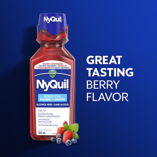 NyQuil Alcohol-Free Cold & Flu Relief 354ml