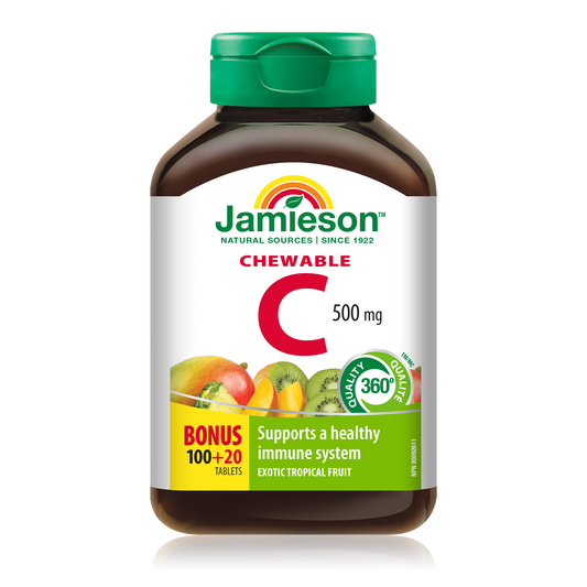 Chewable Vitamin C 500mg Tropical Assorted 120 Tablets