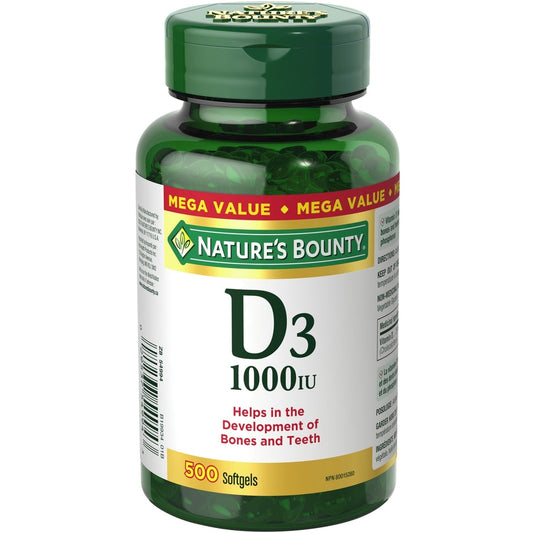 Vitamin D3 1000 IU, 500 Softgels