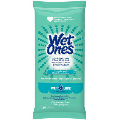 Sensitive Skin Hand & Face Wipes 20ct, 6 Pack