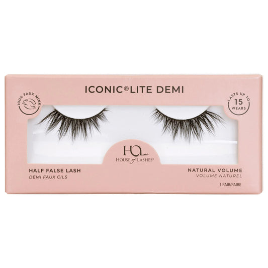 Reusable Wispy Faux Mink Demi Half Lashes