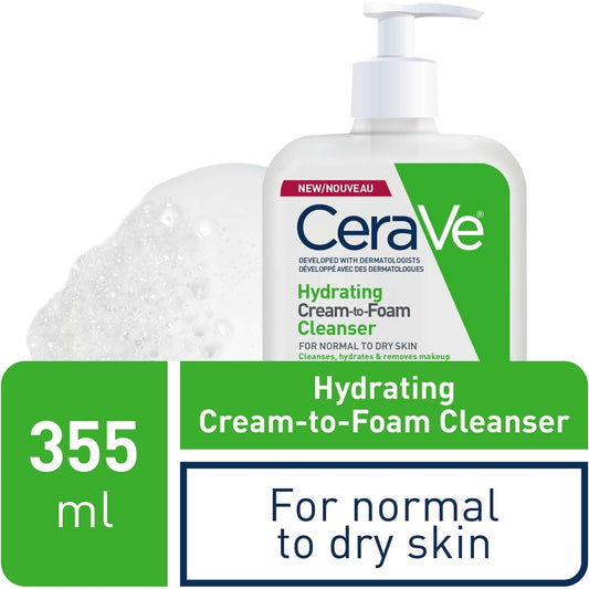 CeraVe Hydrating Cream-to-Foam Cleanser 355ml