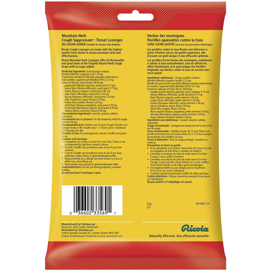 Ricola Sugar Free Swiss Herb Cough Drops, 6 Pack