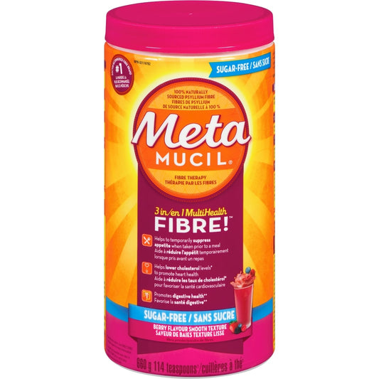 Metamucil Berry Smooth Fibre Powder 75% Less Sugar 660g