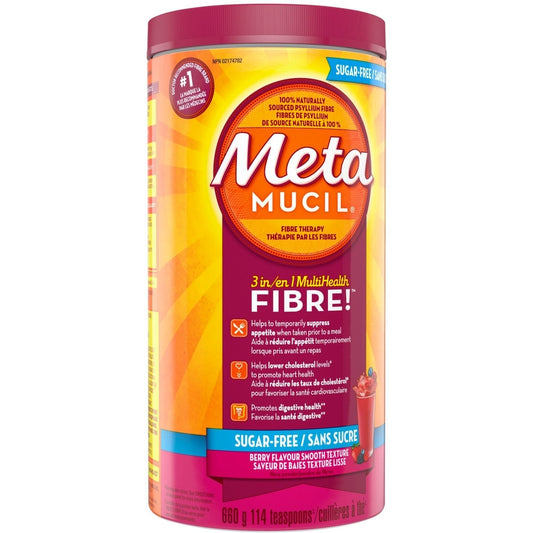 Metamucil Berry Smooth Fibre Powder 75% Less Sugar 660g