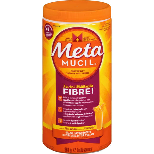 Metamucil Smooth Orange Fibre Supplement 861g, 72 Doses