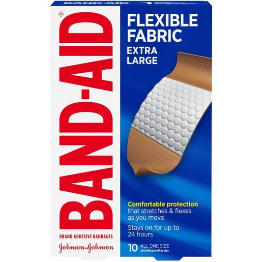 Flexible Fabric Extra Large Bandages, 10 Pack