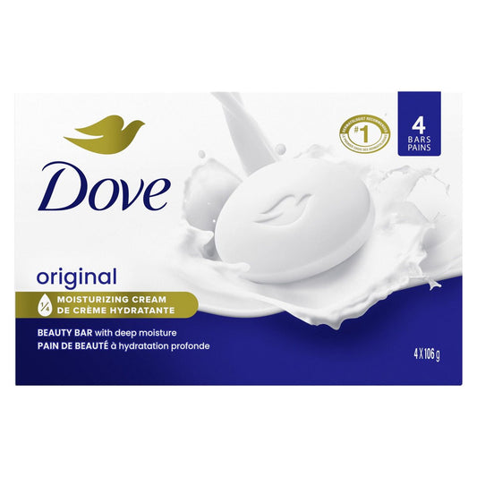 Dove White Beauty Bar Soap 4-Pack (106g)
