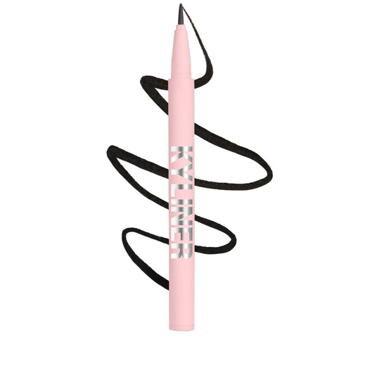 Kyliner Brush Tip Liquid Eyeliner Pen, easy to apply, ultra-fine, water-resistant, deep black, weightless, long-wear