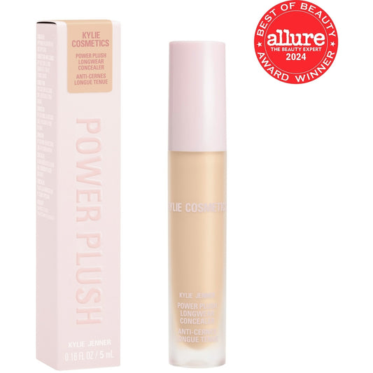 Power Plush Longwear Concealer, 12-hour wear, brightens & color correct under eye circles, natural finish, crease & cake-proof, vegan