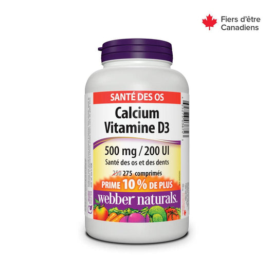 Calcium Carbonate with Vitamin D3 500mg/200IU Tablets, 275 Count