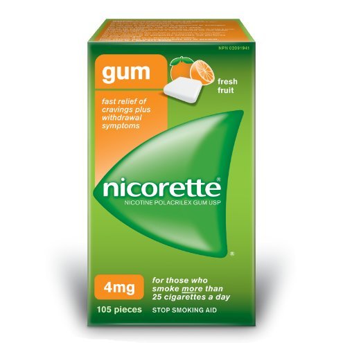 Nicorette Fresh Fruit Nicotine Gum 4mg, 105 Pieces