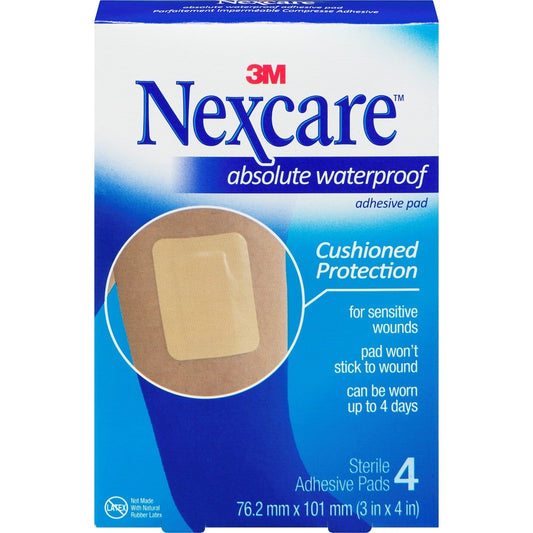 Absolute Waterproof Adhesive Pads, 4-Pack