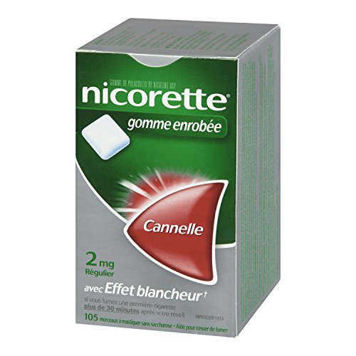Nicorette Cinnamon Nicotine Gum 2mg, 105 Pieces