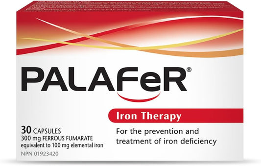 Palafer Iron Supplement Capsules 30 Count