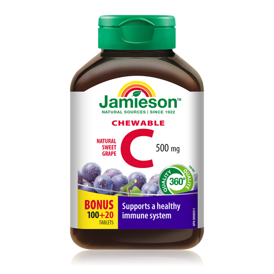 Chewable Vitamin C 500mg Grape 120 Tablets