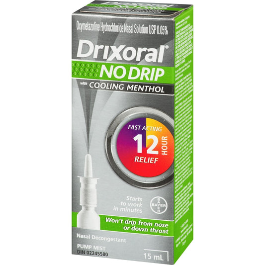 No Drip Menthol Nasal Spray 15ml