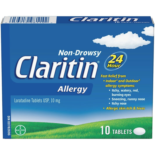 Claritin 24-Hour Non-Drowsy Allergy Tablets, 10-Pack