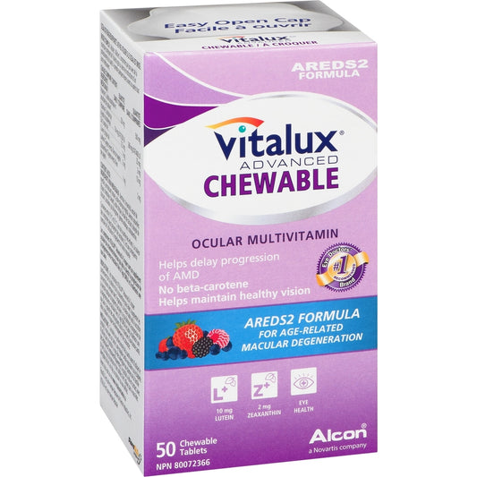Vitalux Advanced Chewable Eye Health Tablets 50 Count