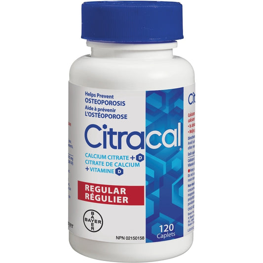 Calcium Citrate with Vitamin D, 120 Caplets