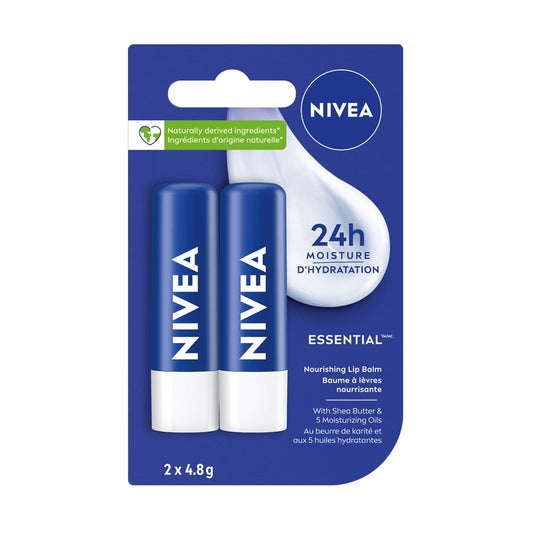NIVEA Essential Lip Balm Duo 2-Pack