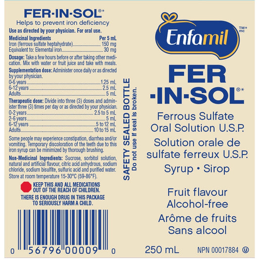 Iron Supplement Syrup for Infants 250ml