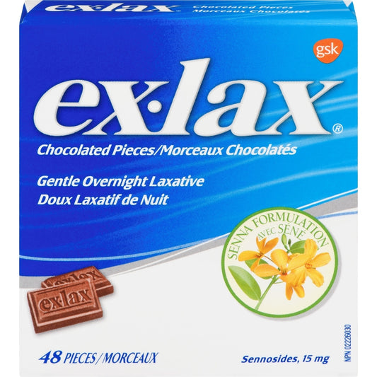 Ex-Lax Senna Chocolate Laxative Pieces 48 Count