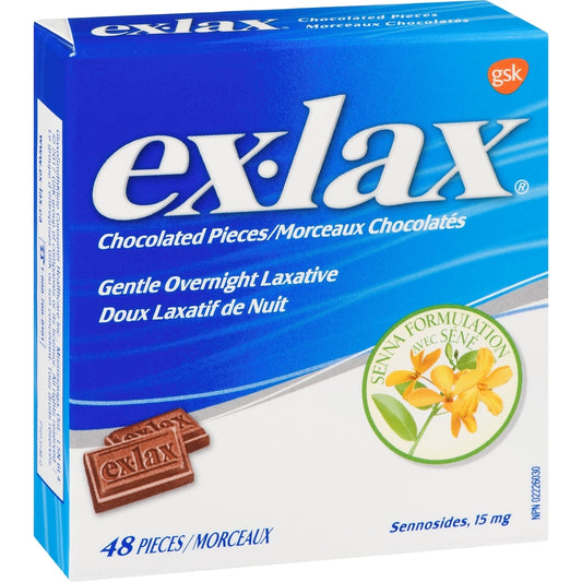 Ex-Lax Senna Chocolate Laxative Pieces 48 Count