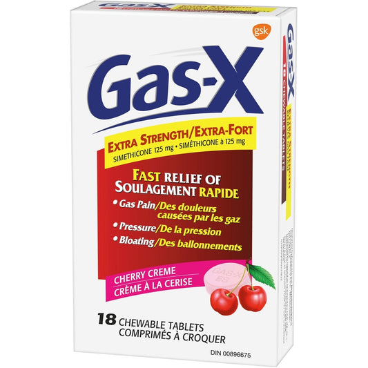 Extra Strength Cherry Gas Relief Chewables, 18 Count