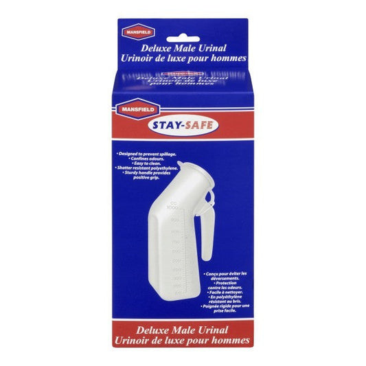 Deluxe Male Urinal, Spill-Proof, 1 Count