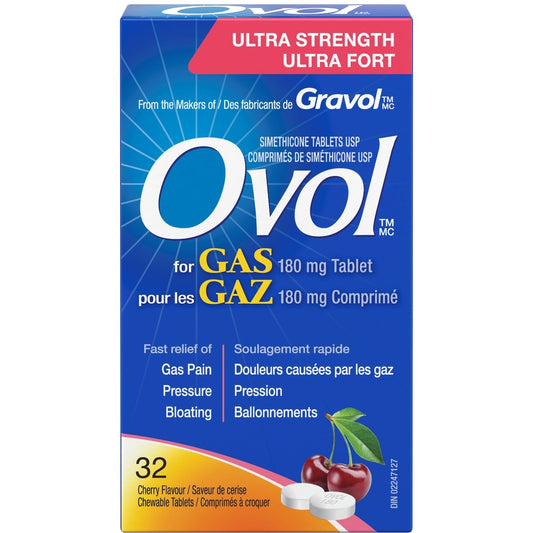 Ultra Strength Gas Relief Chewable Tablets, Cherry, 32 Count