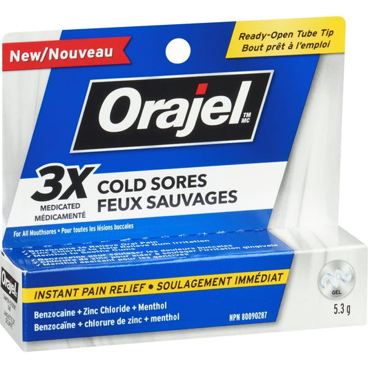 3X Medicated Cold Sore Gel 5.3g