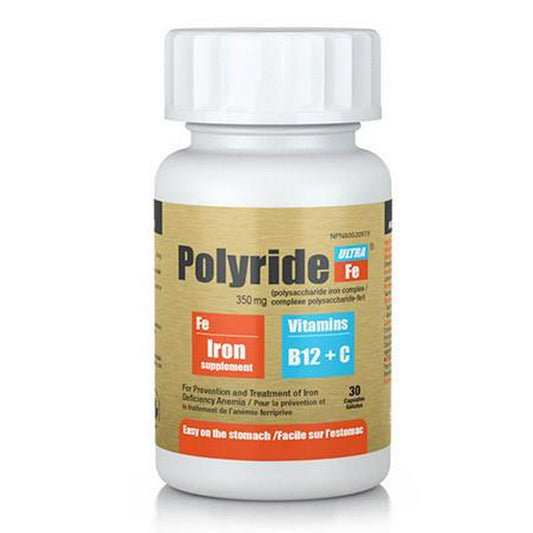 Polyride Fe Ultra Iron Supplement Capsules 30 Count