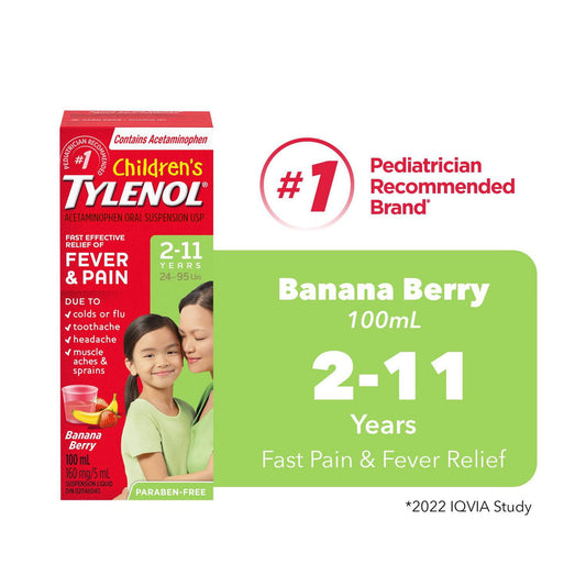 Children's Tylenol Banana Berry Liquid 100mL