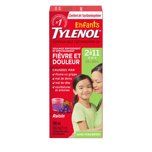 Children's Tylenol Grape Suspension 100mL